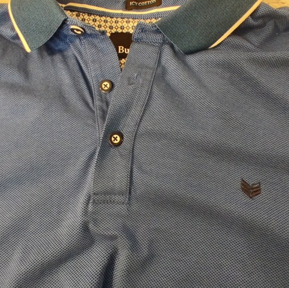 Buttercloth Polo Shirt Mens Large Blue Performance Golf - Picture 7 of 12